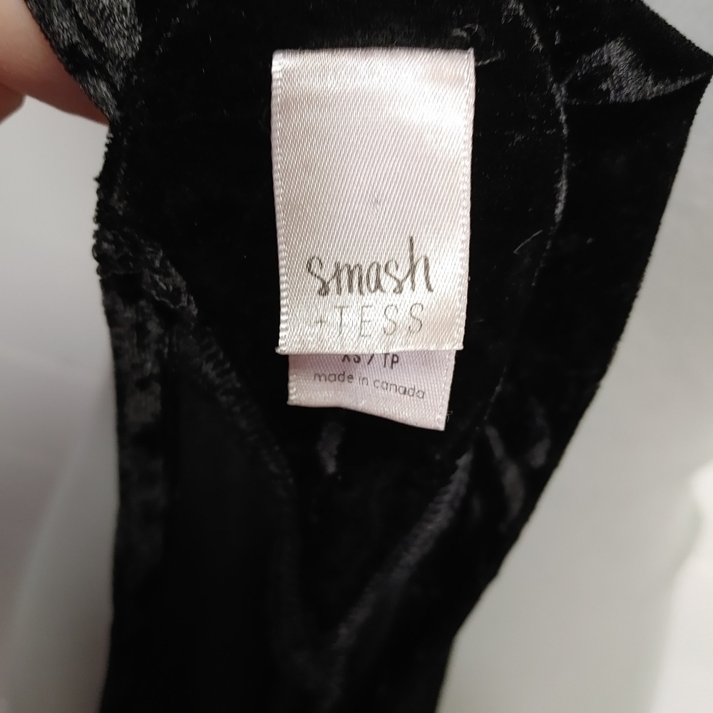 Smash + Tess black velvet romperalls size XS - Picture 10 of 15